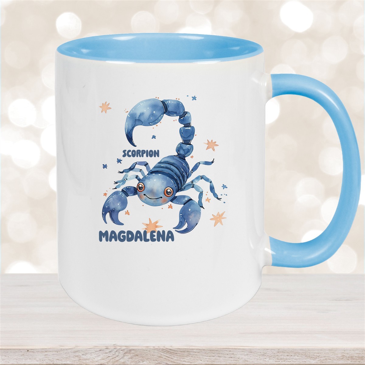 Tasse Sternzeichen Kinder Scorpion #1 Wunschname Keramik Kinderbecher personalisiert versch. Farben