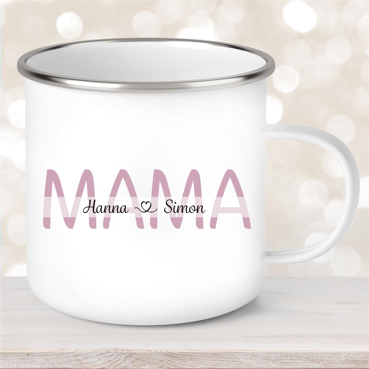 Tasse Muttertag #1 Wunschnamen Emaille Personalisiert