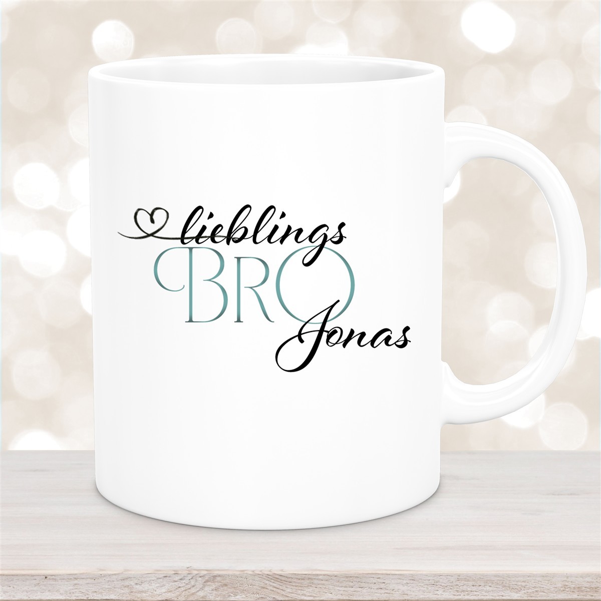 Tasse Wunschname Lieblings-Bro #1 personalisiert Keramik Becher versch. Farben