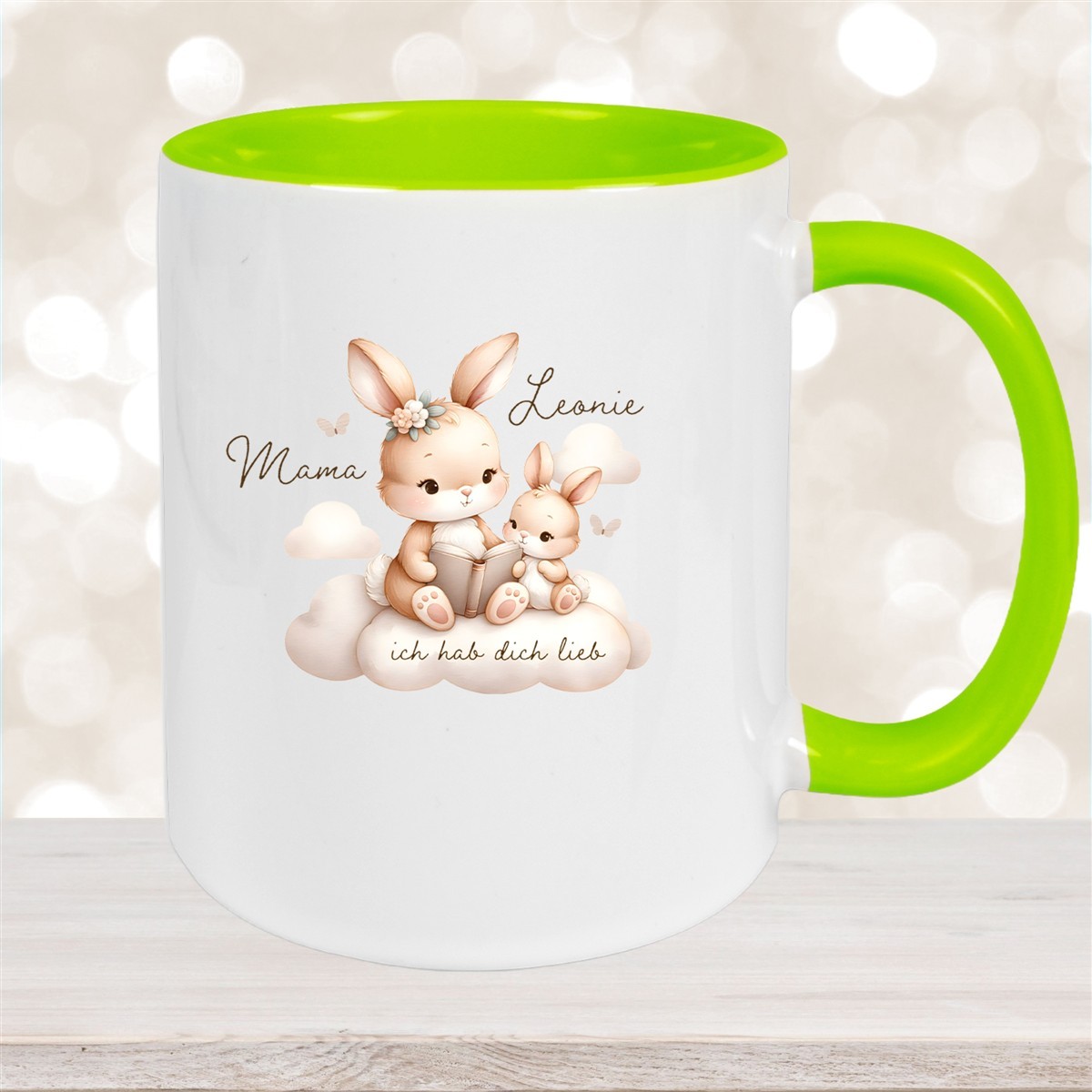 Tasse Muttertag #6 Wunschnamen Keramik Personalisiert versch. Farben
