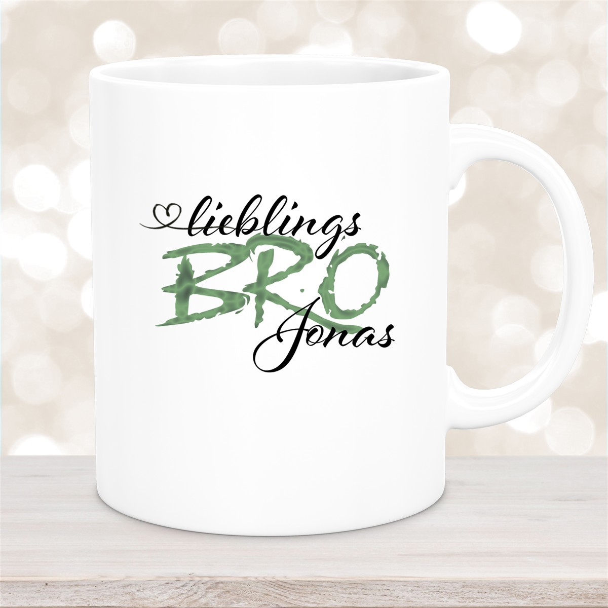 Tasse Wunschname Lieblings-BRO #2 personalisiert Keramik Becher versch. Farben