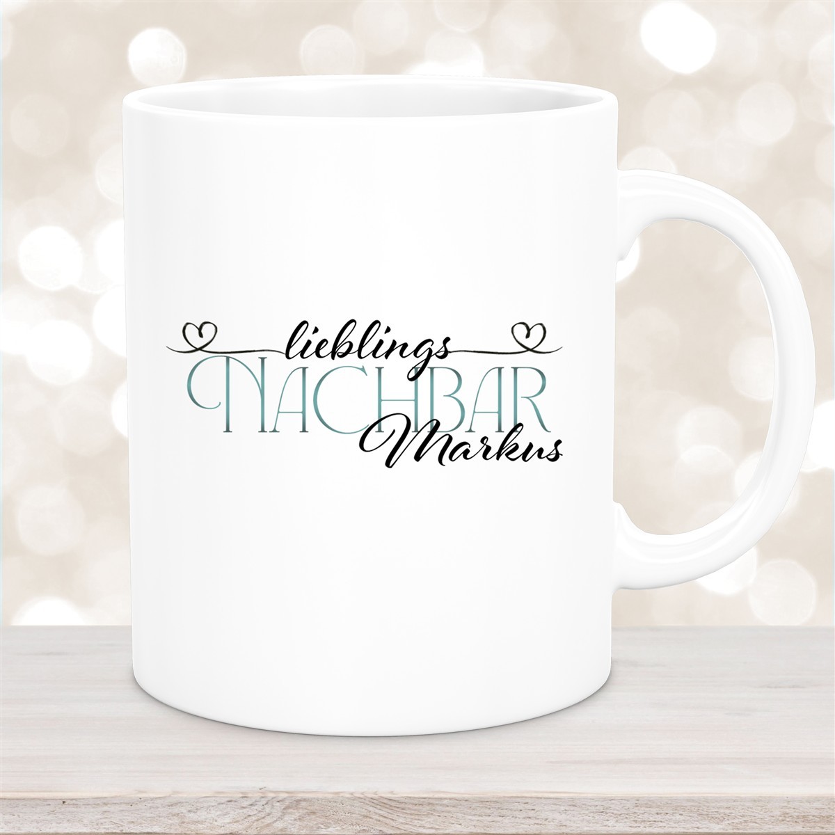 Tasse Wunschname Lieblings-Nachbar #1 personalisiert Keramik Becher versch. Farben