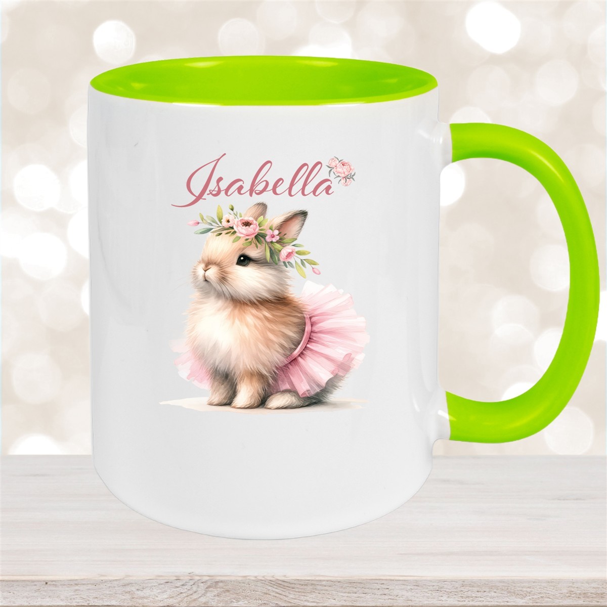 Tasse Ostern - Hase #9 Wunschnamen Keramik personalisiert versch. Farben