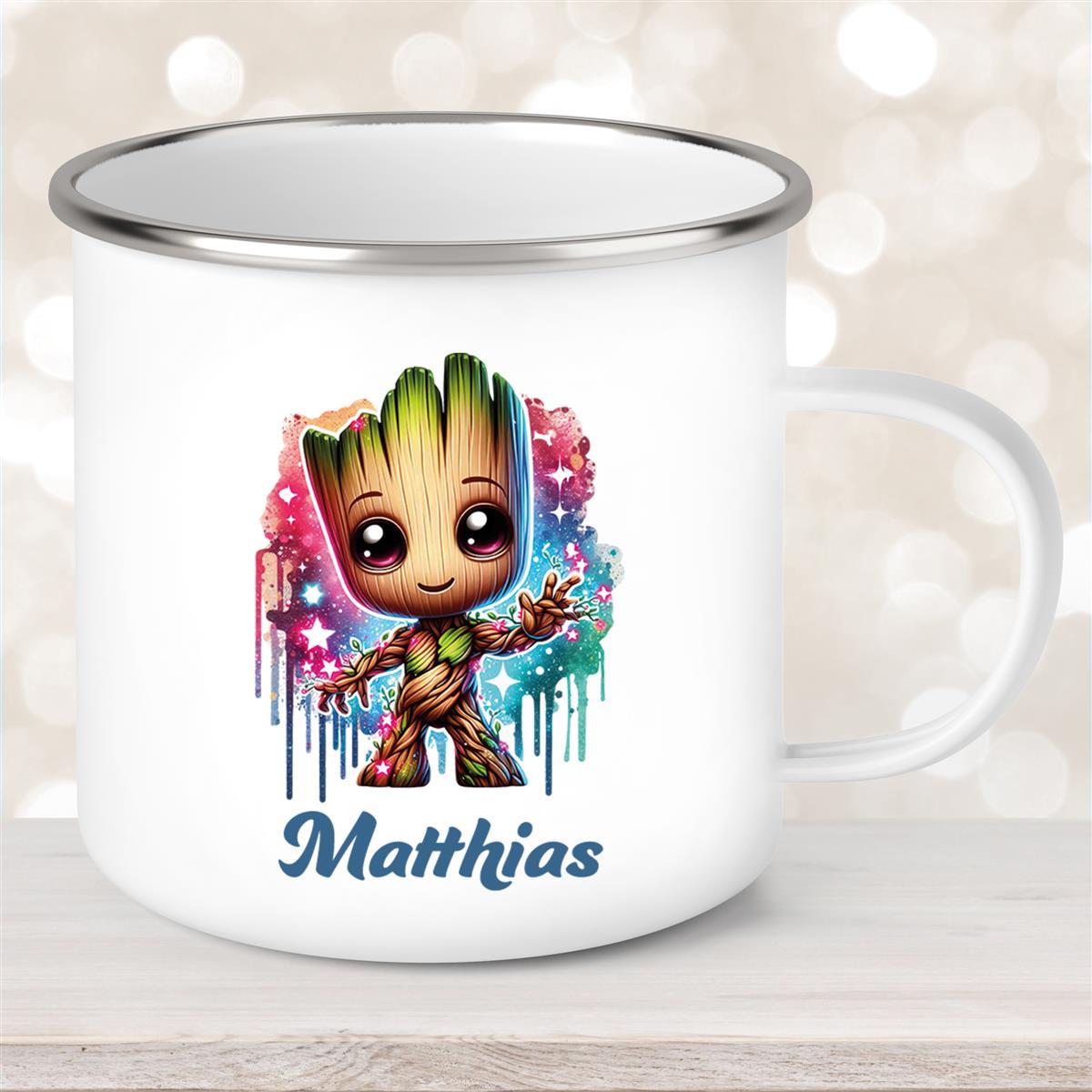 Tasse Baby-Groot #2 Wunschname Emaille Kinderbecher personalisiert