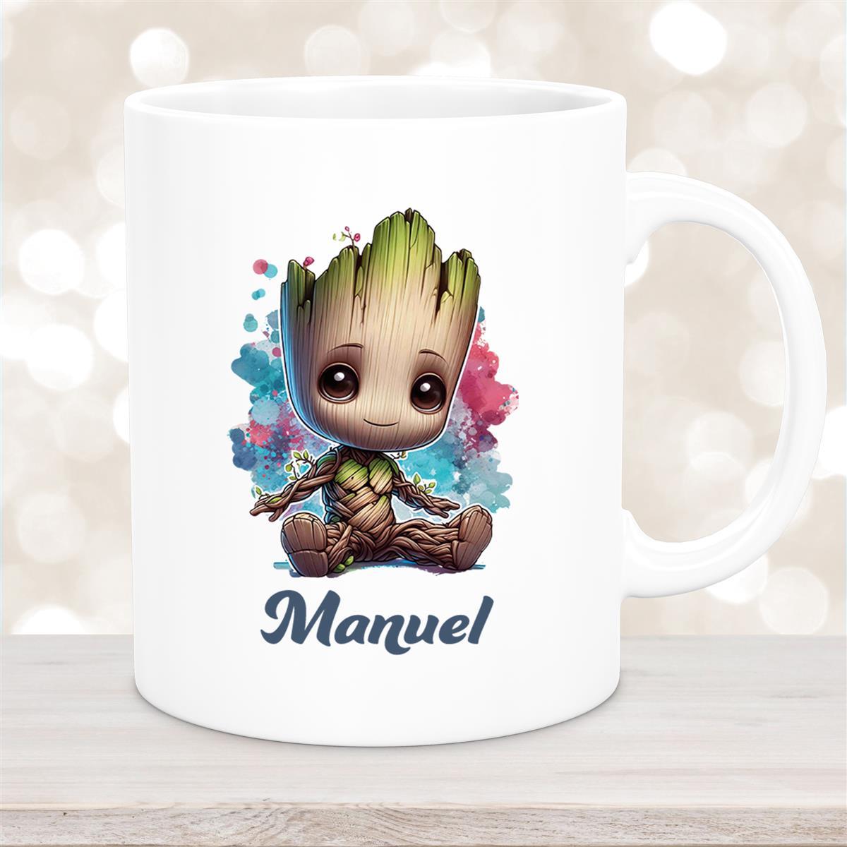 Tasse Baby-Groot #1 Wunschname Keramik Kinderbecher personalisiert Weiß