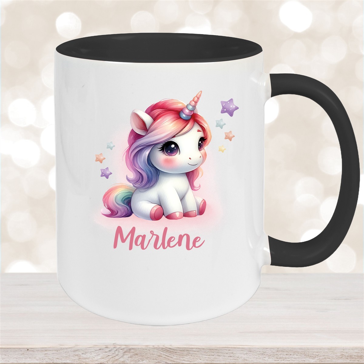 Tasse Einhorn #10 Wunschname Keramik Kinderbecher personalisiert versch. Farben