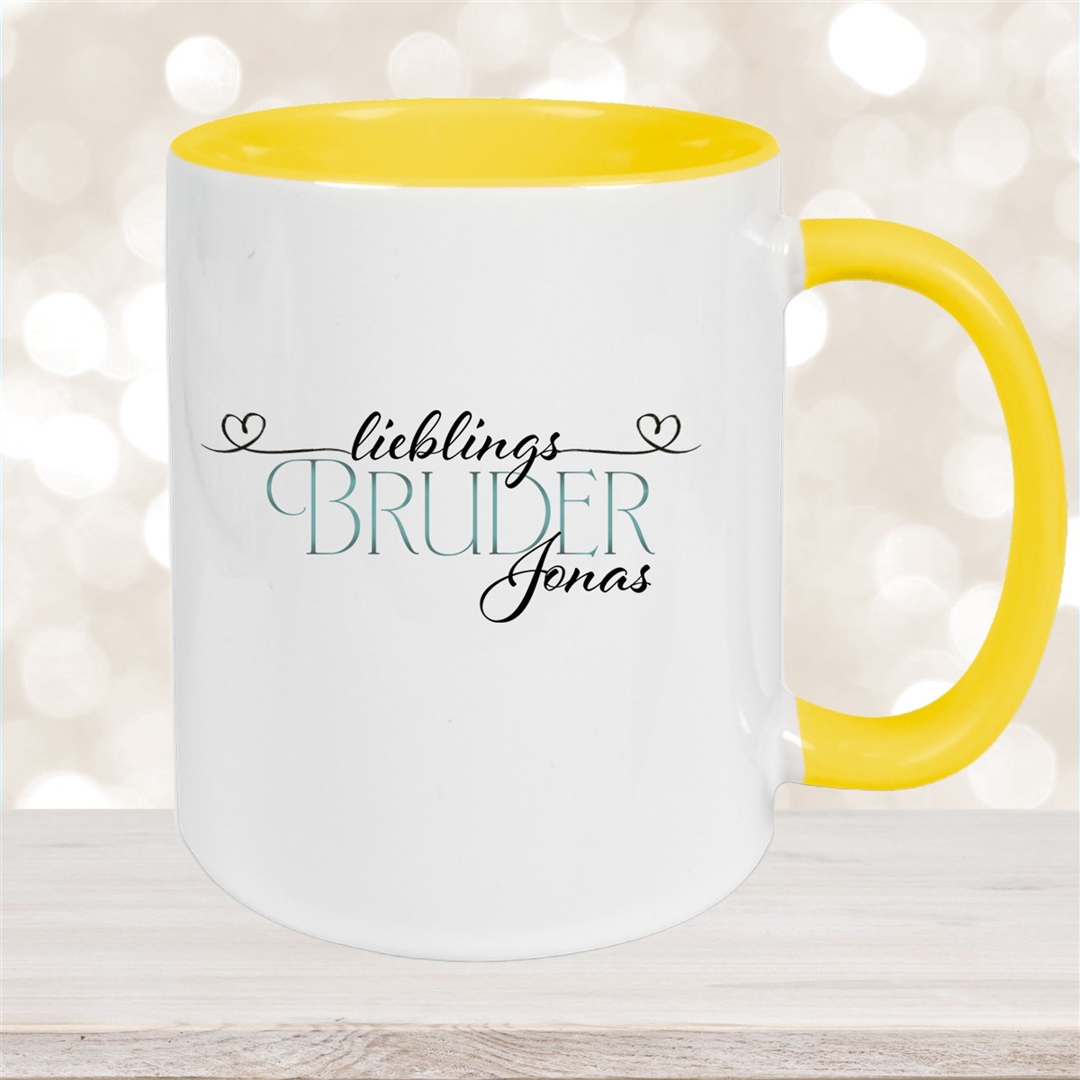Tasse Wunschname Lieblings-Bruder #1 personalisiert Keramik Becher versch. Farben