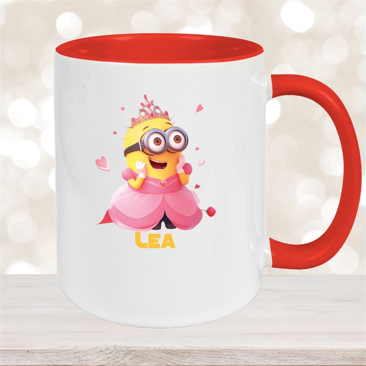 Tasse Minions Kinder Minion #7 Prinzessin Wunschname Keramik Kinderbecher personalisiert versch. Farben