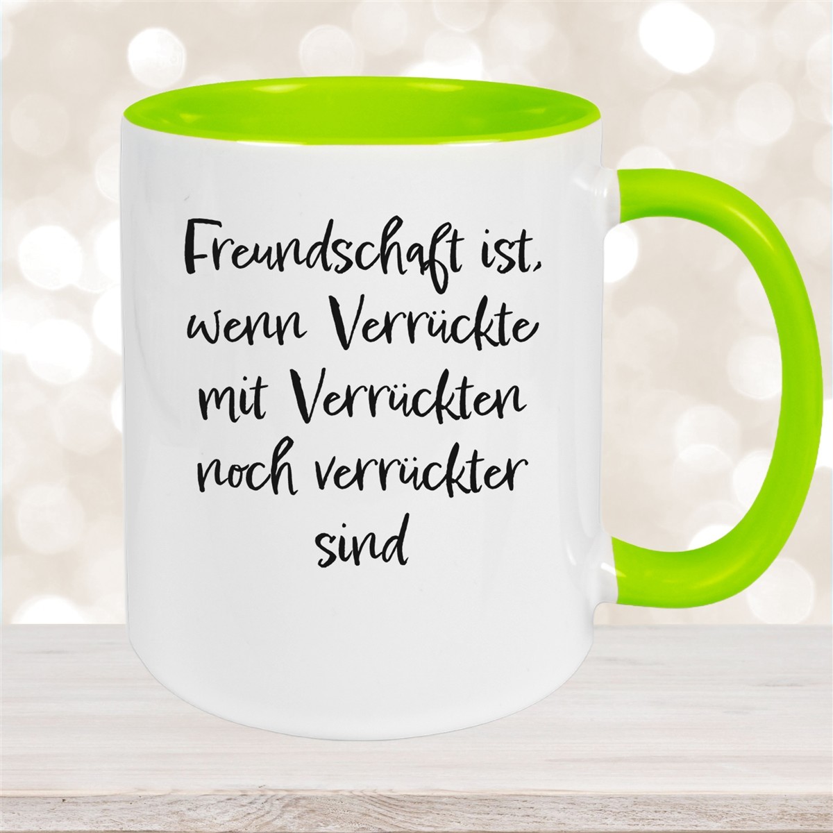 Tasse Freundschaft Liebe Sprüche #1 Keramik versch. Farben