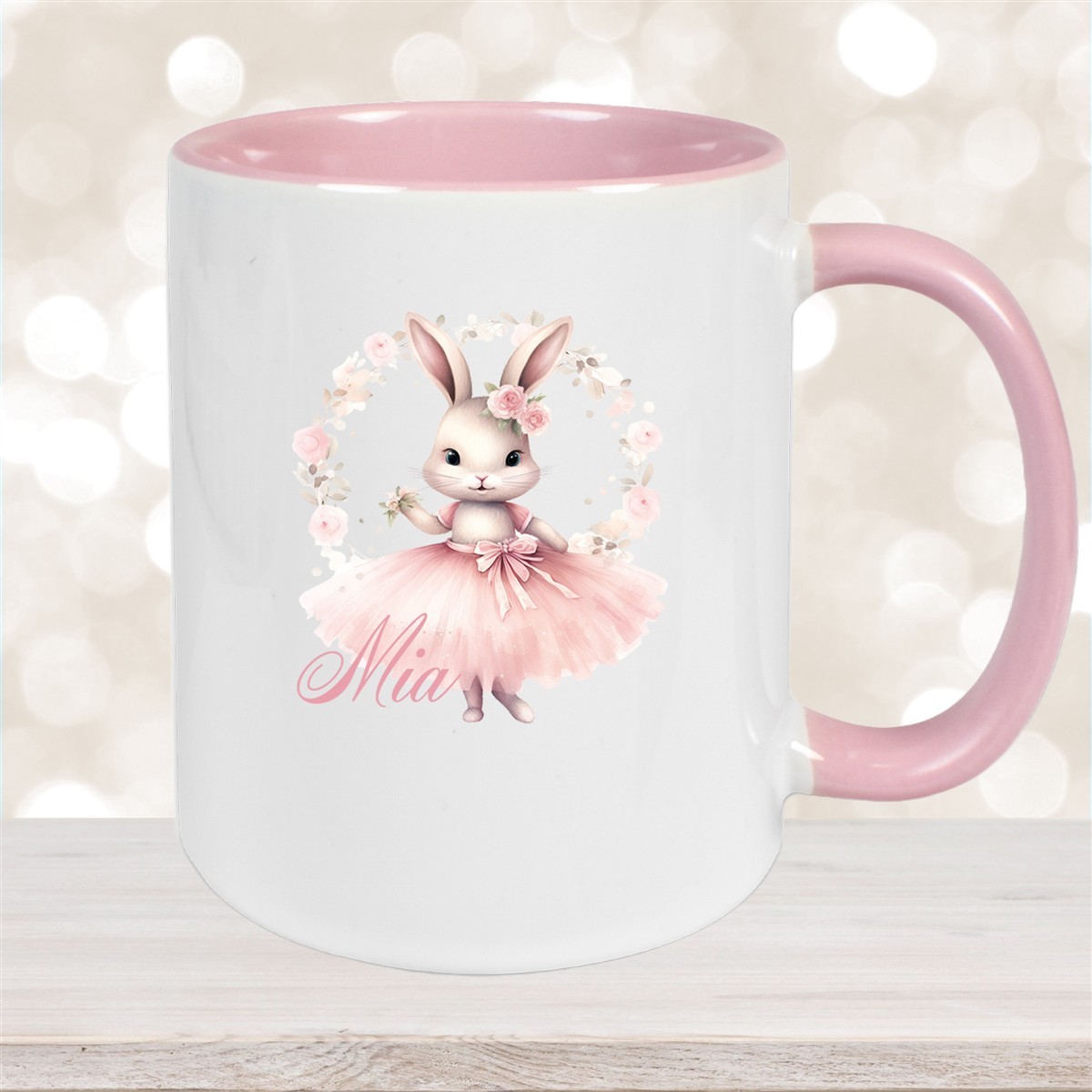 Tasse Ballerina #5 Wunschname Keramik Kinderbecher personalisiert versch. Farben
