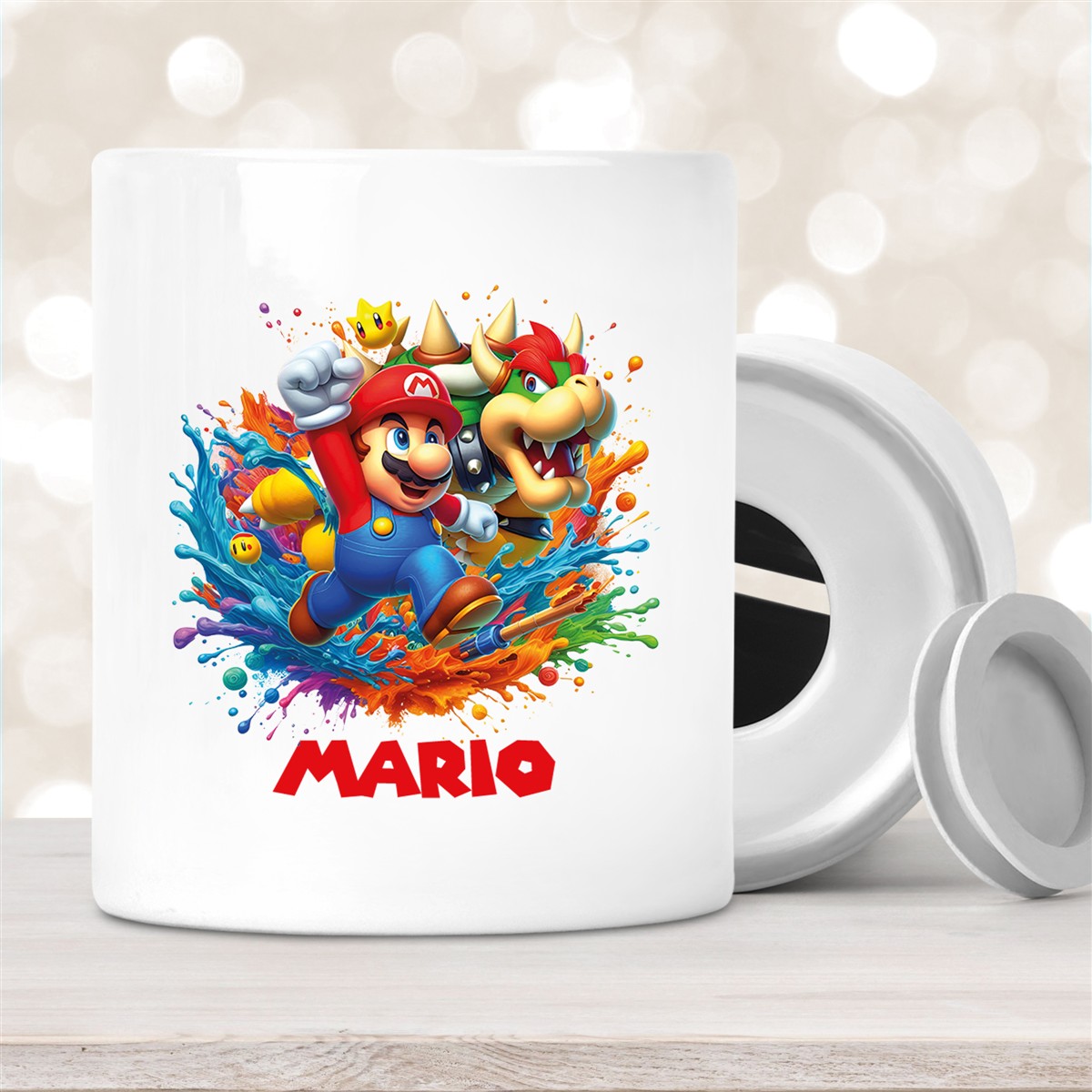 Spardose Super Mario #5 Wunschname personalisiert